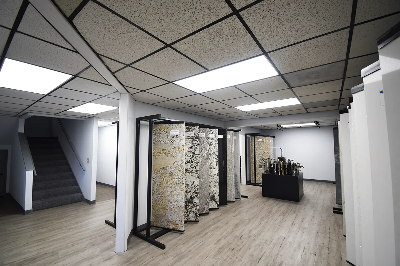 Adjustable panel light installed in an office