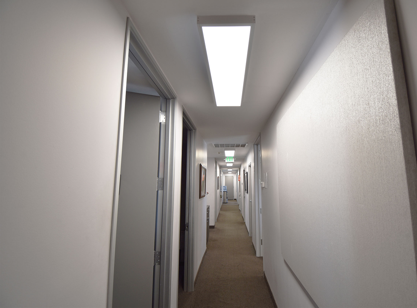 2x2 panel installed in a grid ceiling